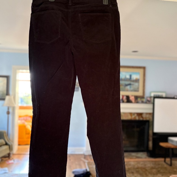 Talbots Simply Flattering 5-Pocket Women’s Pants 12 Black Corduroy Stretch - Picture 1 of 2